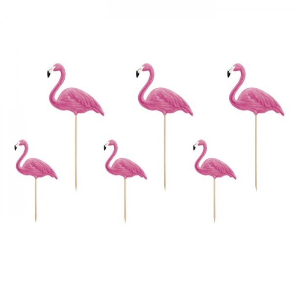 Cake Topper - Flamingos